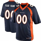 Customized Men Denver Broncos Navy Blue Team Color Nike Game Stitched Jersey,baseball caps,new era cap wholesale,wholesale hats